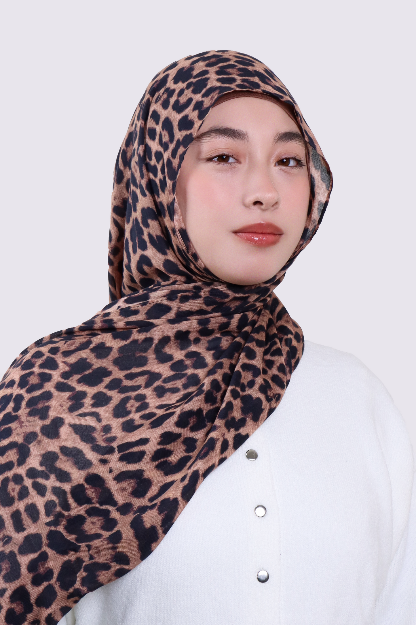 Printed Modal - Leopard Tan