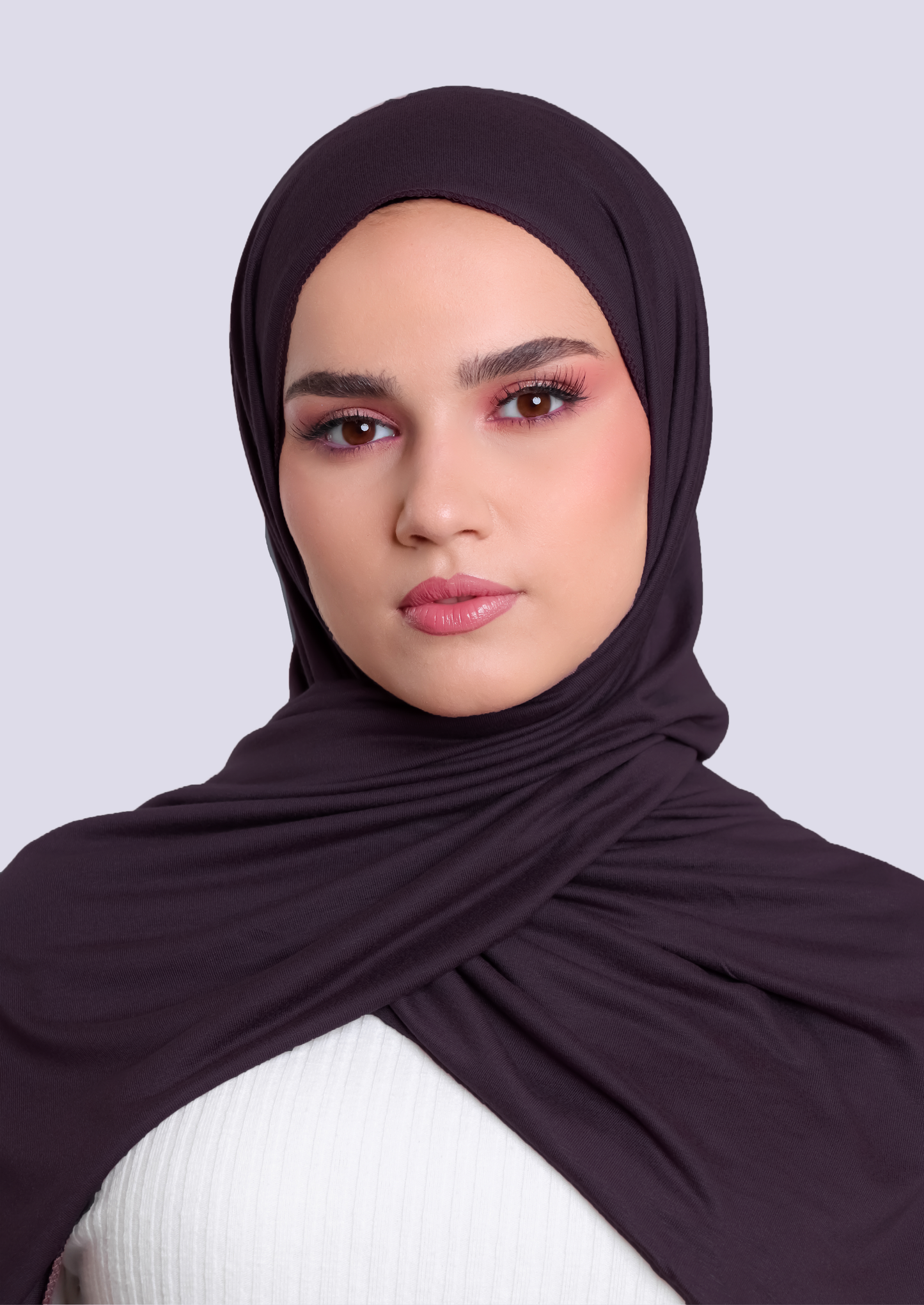 Luxury Jersey Hijab- Eggplant