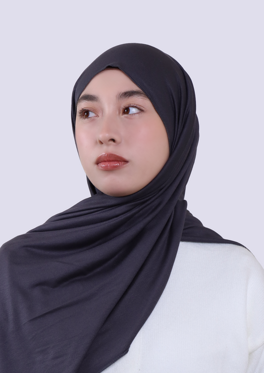 Luxury Jersey Hijab- Graphite