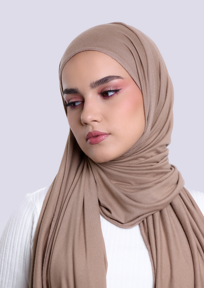 Luxury Jersey Hijab - Mink