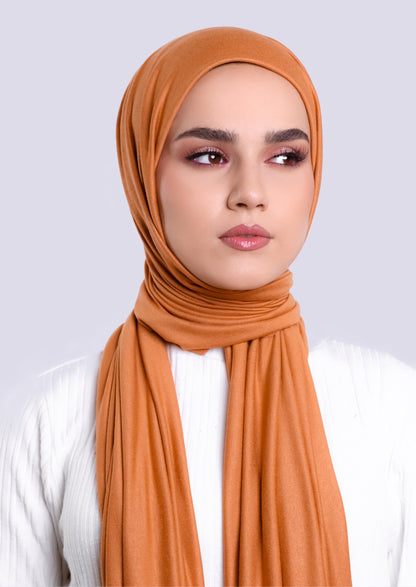 Luxury Jersey Hijab - Pumpkin