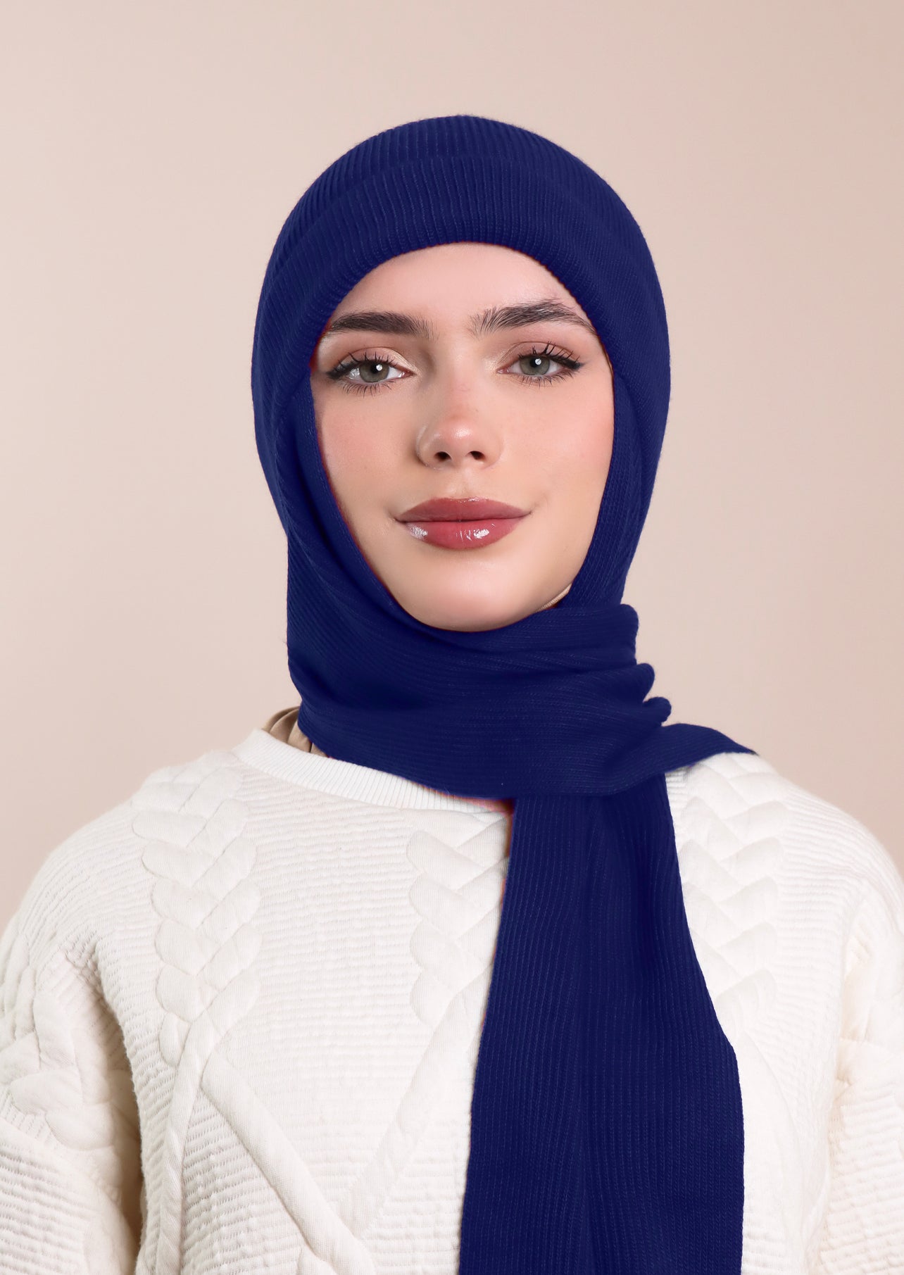 Beret Scarf- Navy