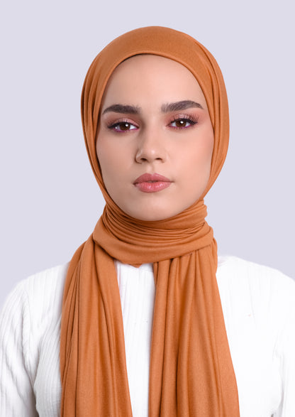 Luxury Jersey Hijab - Pumpkin