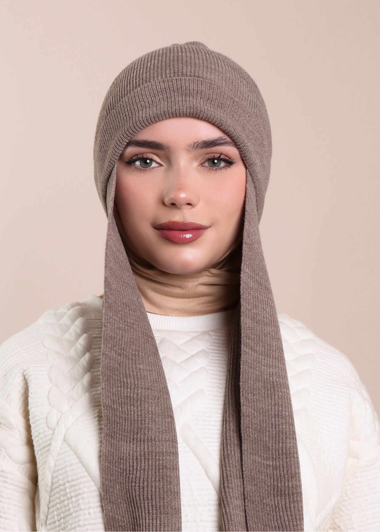 Beret Scarf- Dark Mink