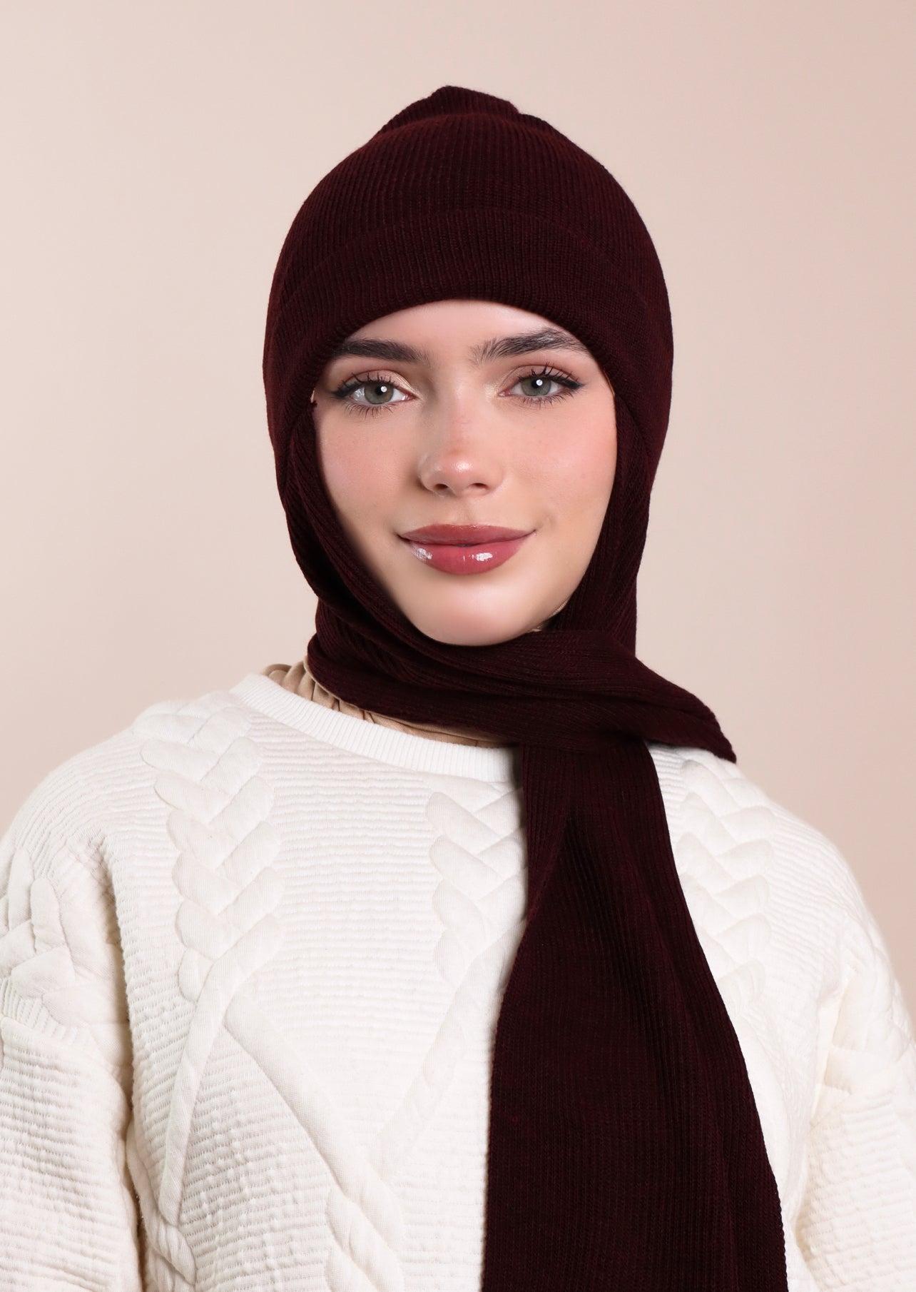 Beret Scarf- Bordeaux