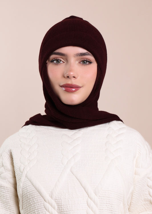 Beret Scarf- Bordeaux