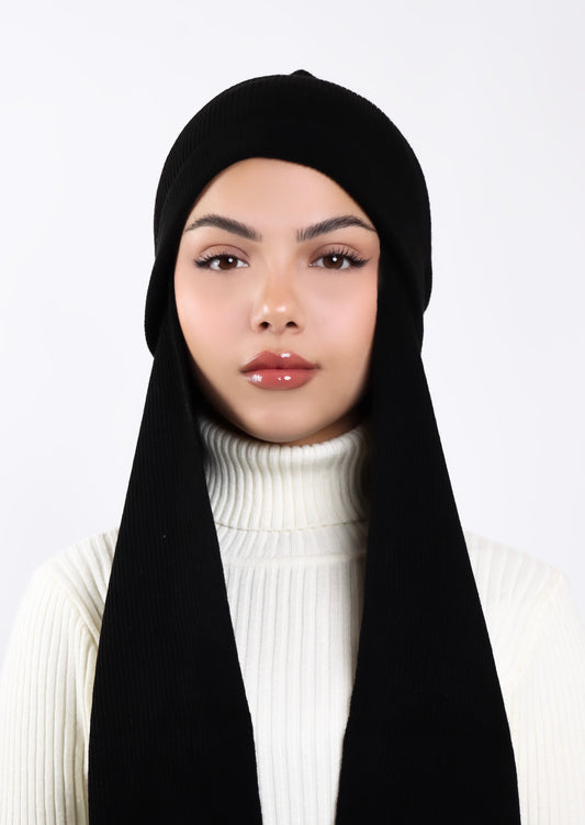 Beret Scarf- Black