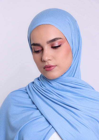 Luxury Jersey Hijab - Baby Blue