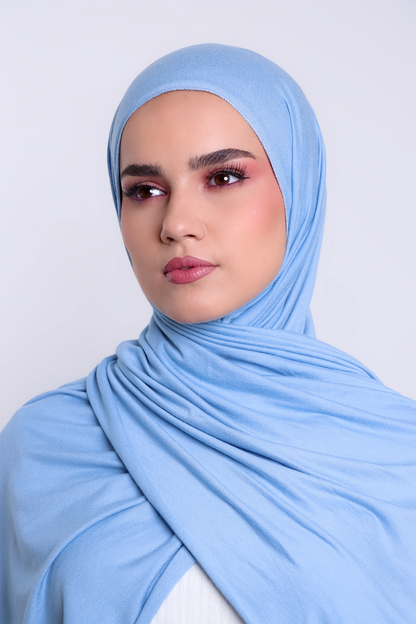 Luxury Jersey Hijab - Baby Blue