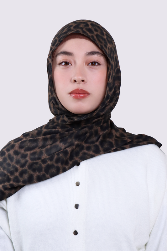Printed Modal - Leopard Dark