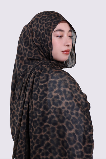 Printed Modal - Leopard Dark
