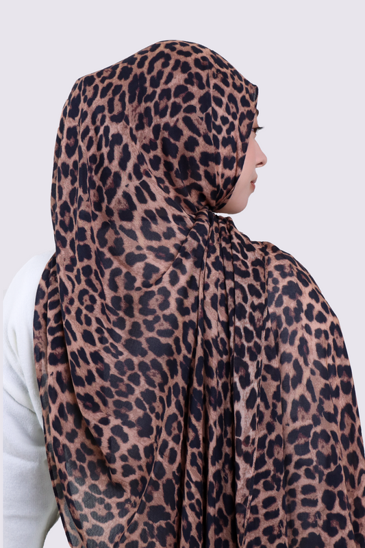 Printed Modal - Leopard Tan