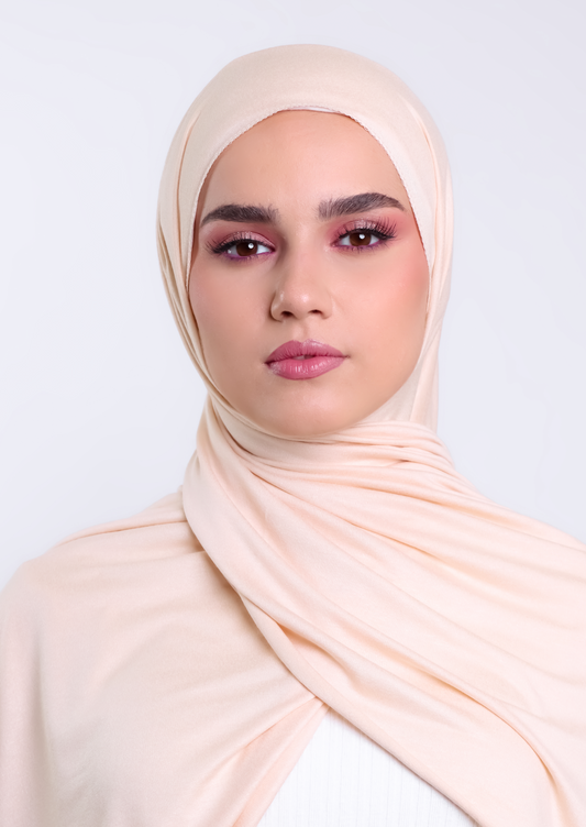 Luxury Jersey Hijab - Cream