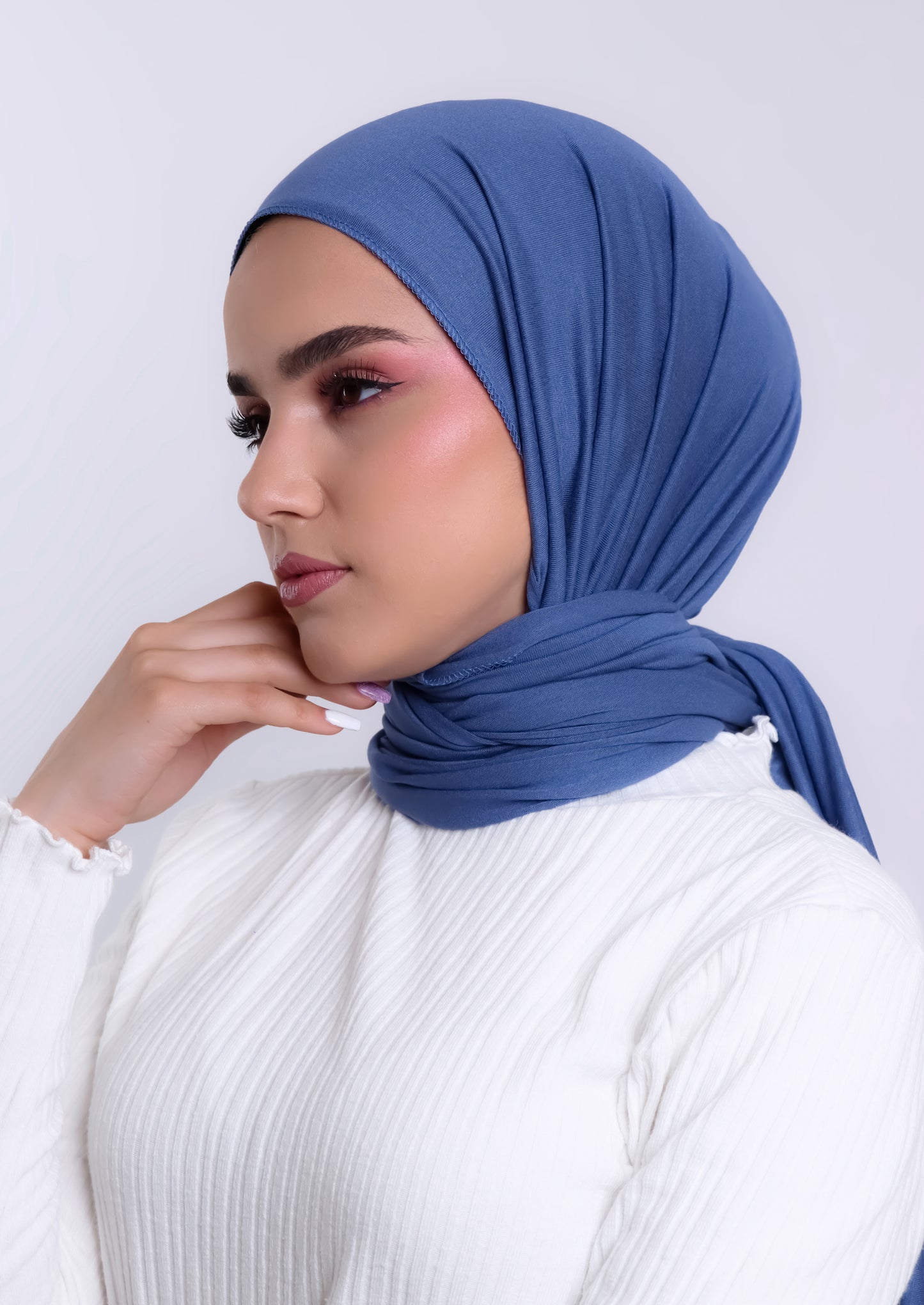 Luxury Jersey Hijab- Denim