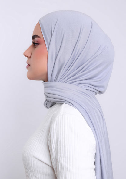 Luxury Jersey Hijab - Fog