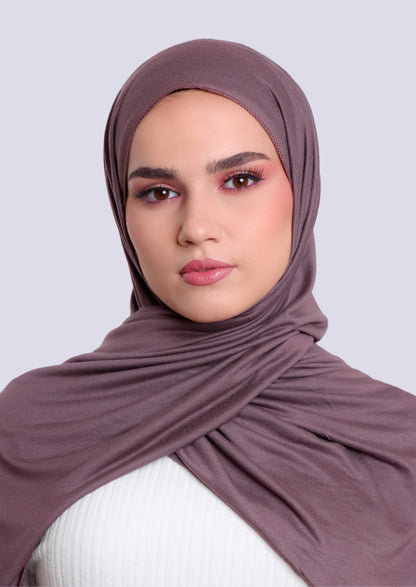 Luxury Jersey Hijab - Grape