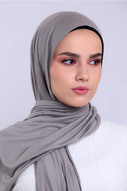 Luxury Jersey Hijab - Grey