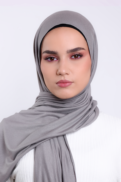 Luxury Jersey Hijab - Grey