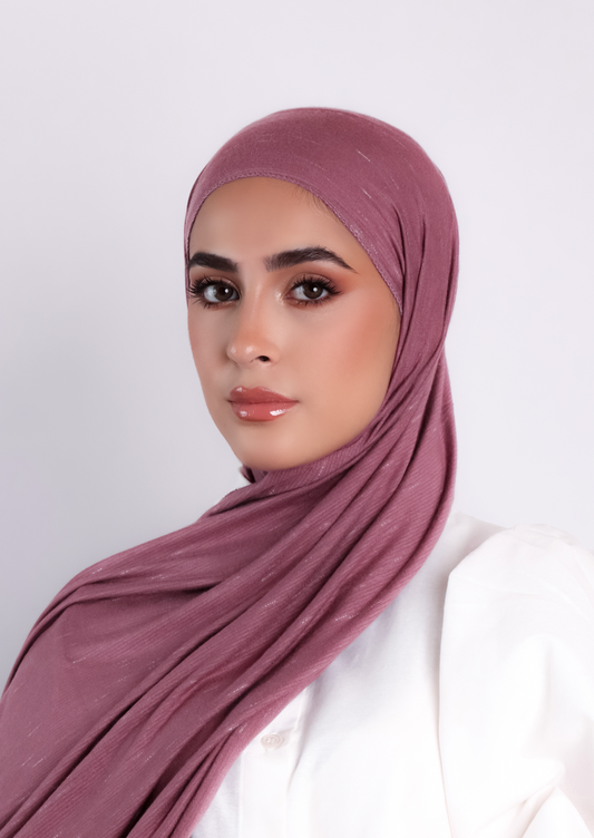 Stripe Jersey Hijab- Magnolia