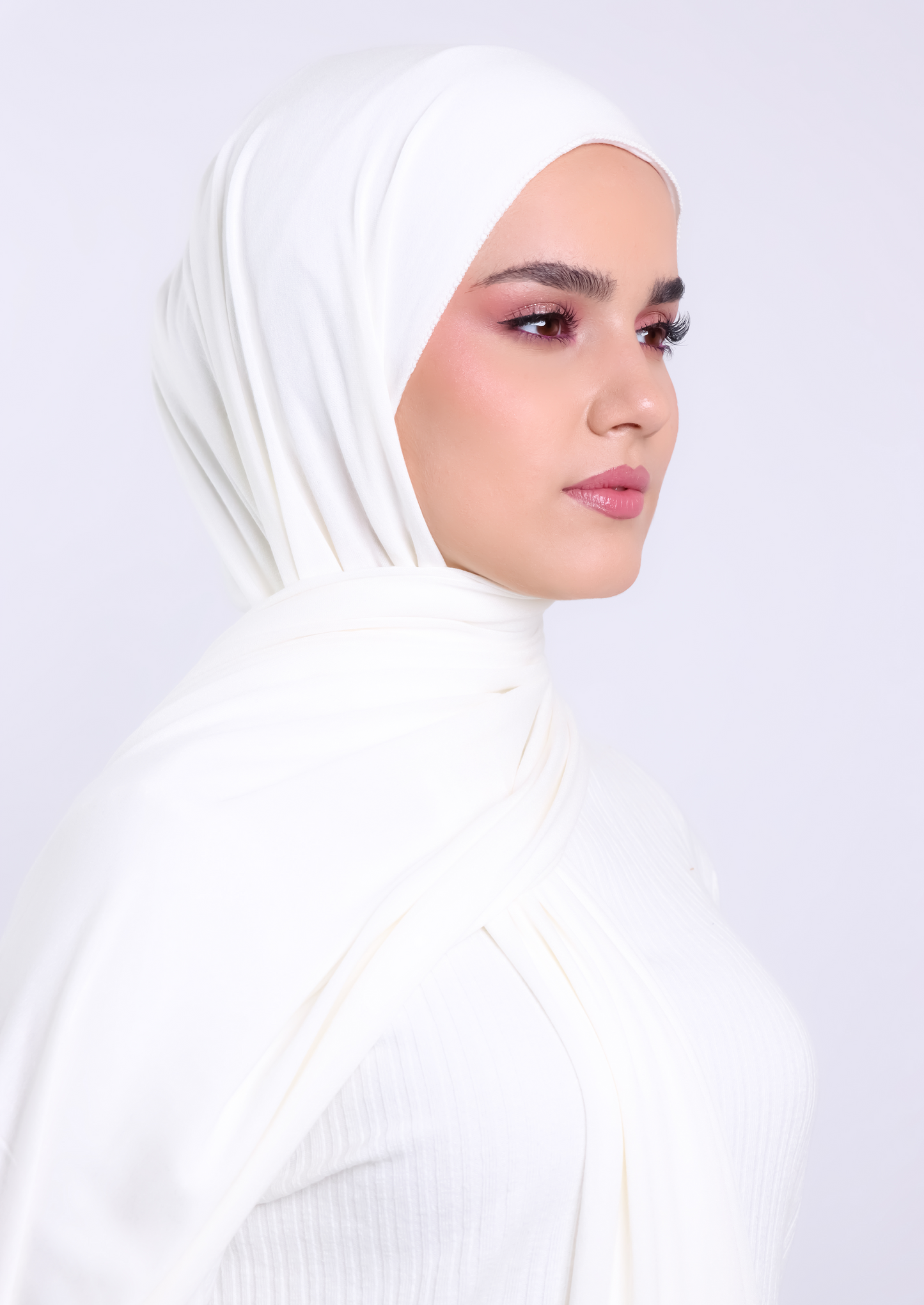 Luxury Jersey Hijab - Offwhite