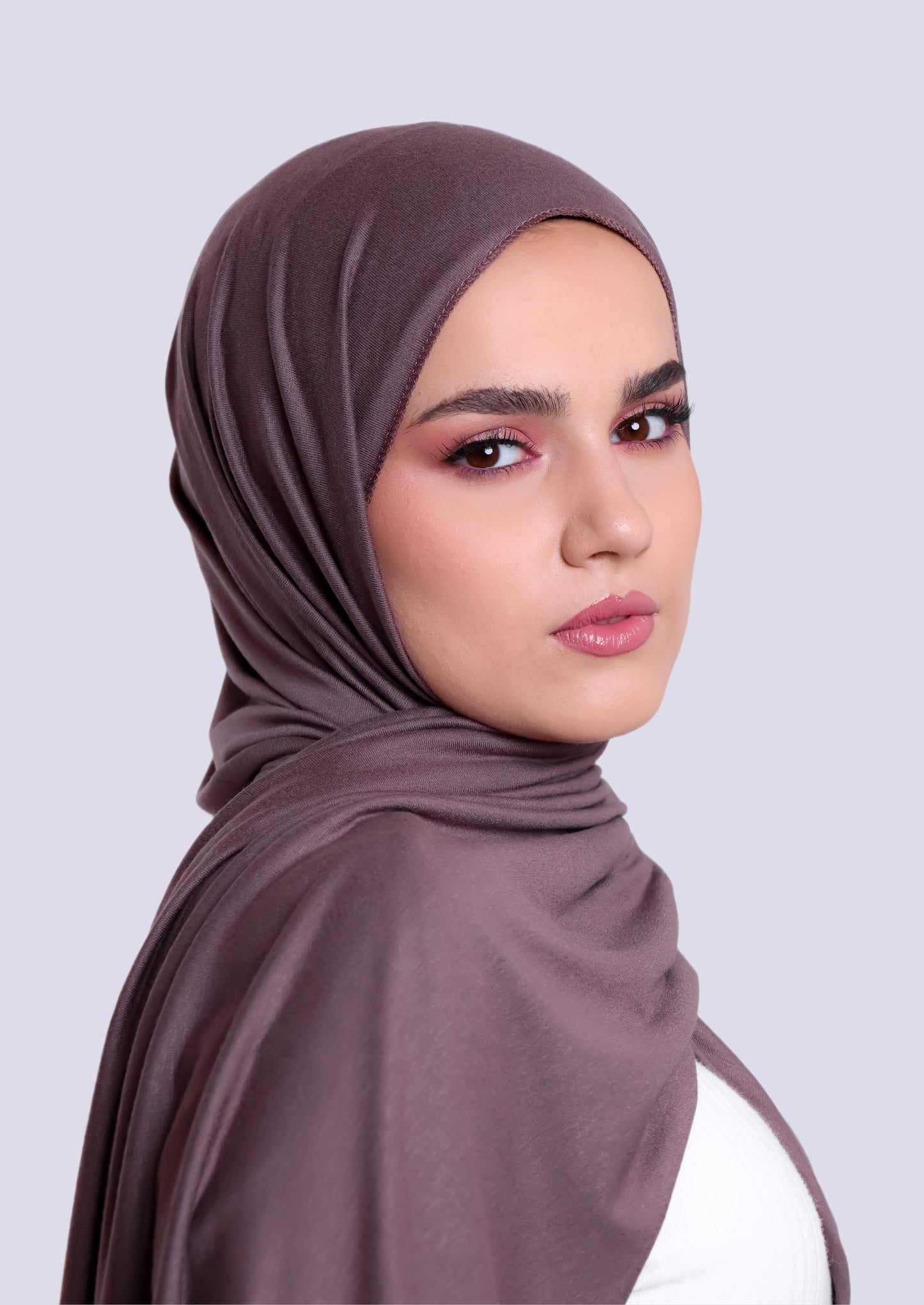 Luxury Jersey Hijab - Grape