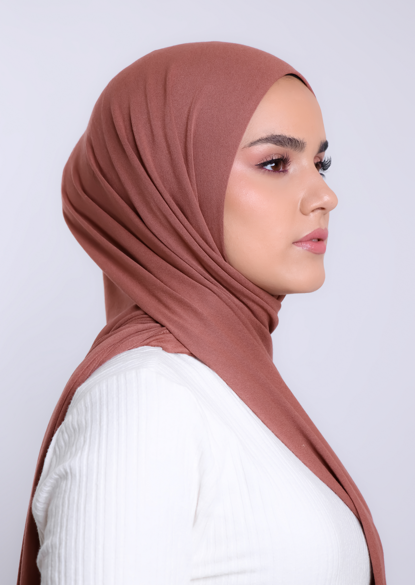 Luxury Jersey Hijab - Brick