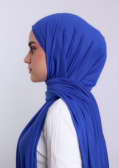 Luxury Jersey Hijab - Royal Blue