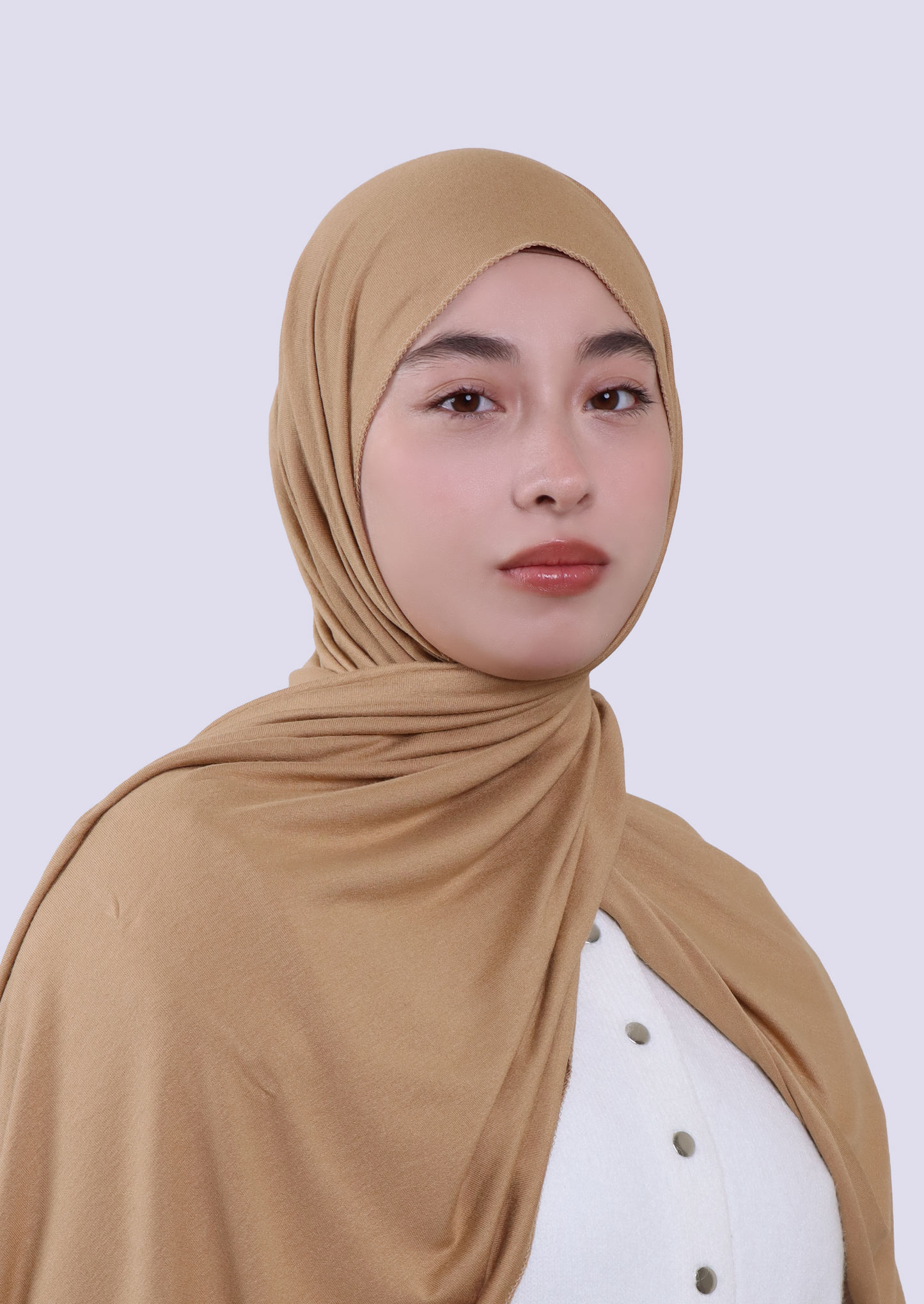 Luxury Jersey Hijab- Latte