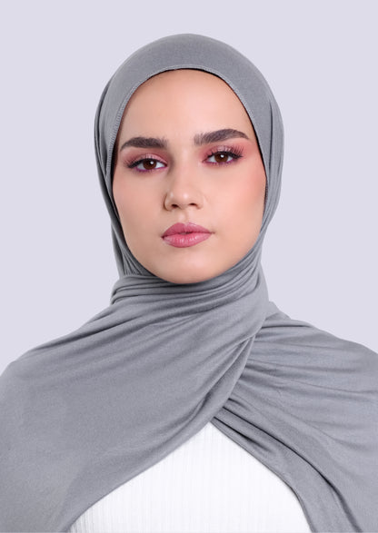 Luxury Jersey Hijab - Slate Grey