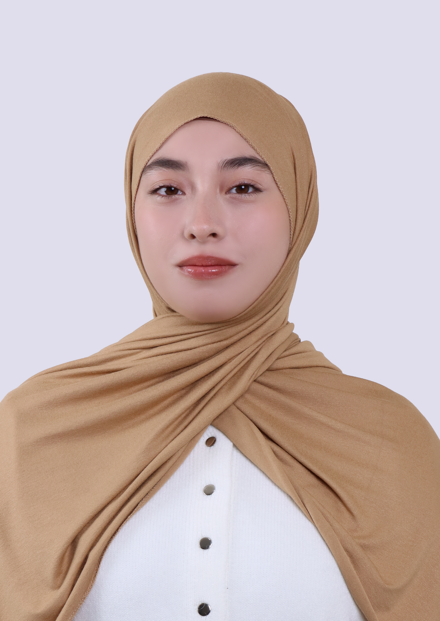 Luxury Jersey Hijab- Latte