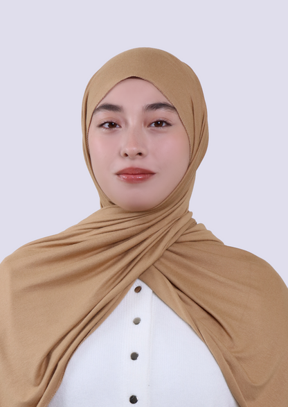 Luxury Jersey Hijab- Latte